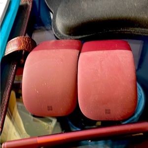 Microsoft Surface Pro Arc Mice and Surface Pro Pen all in burgundy color